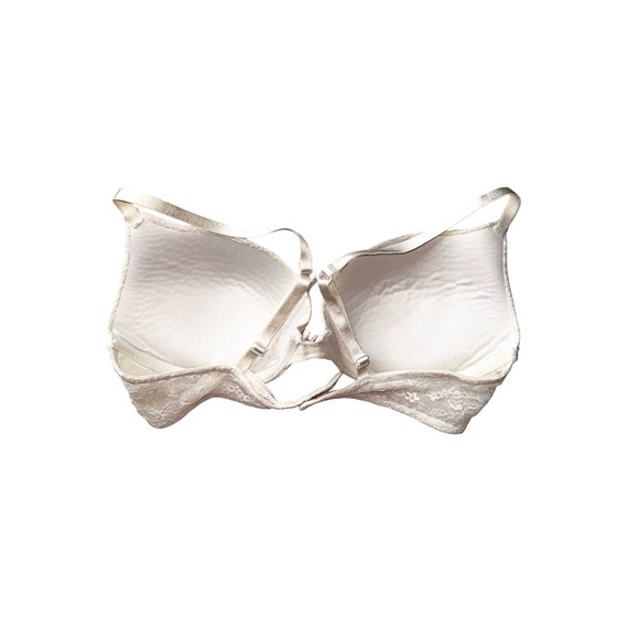 Shimmery White Lace Push-Up T-Shirt Bra · Size 36B - Picture 3 of 4